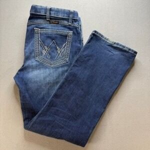 Wrangler Jeans Womens 17x34 Blue Shiloh Ultimate Riding Jean Bootcut Embellished
